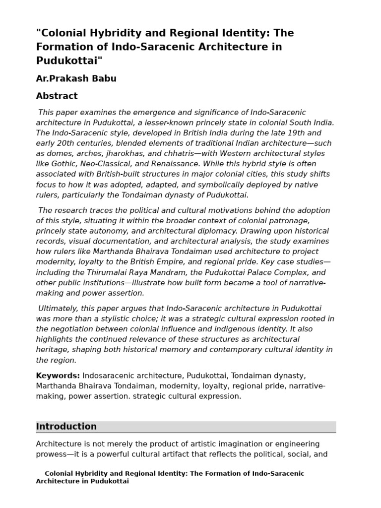 Colonial Hybridity and Regional Identity | PDF | Dome | Gothic Architecture