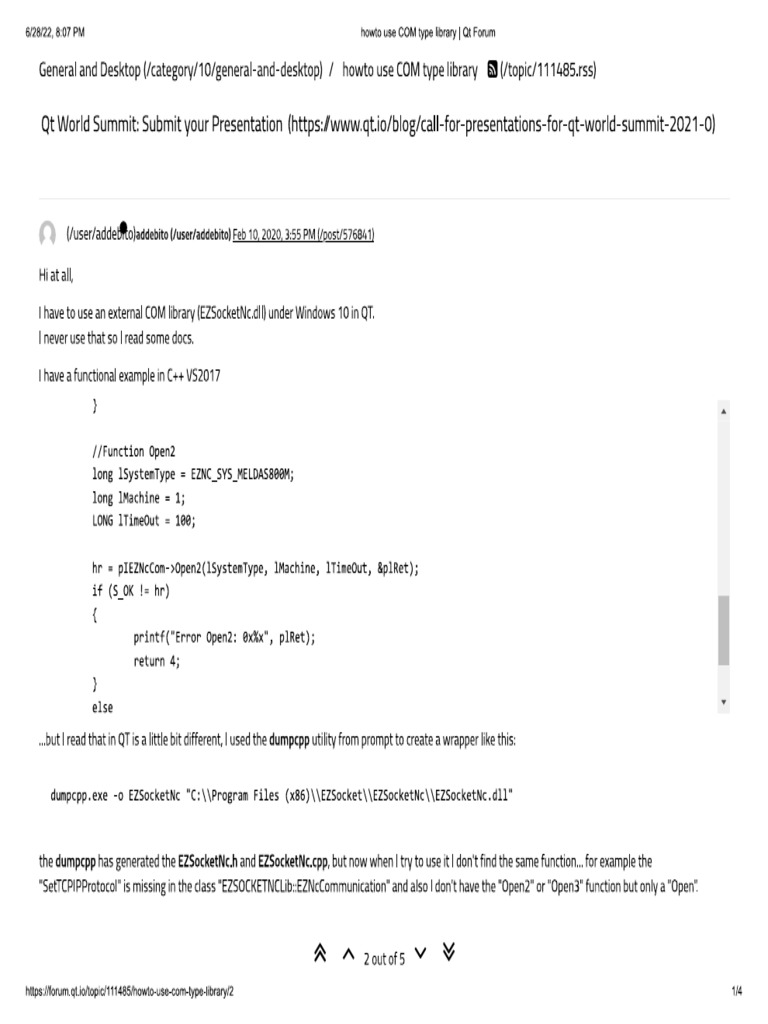 Howto Use COM Type Library - QT Forum | PDF