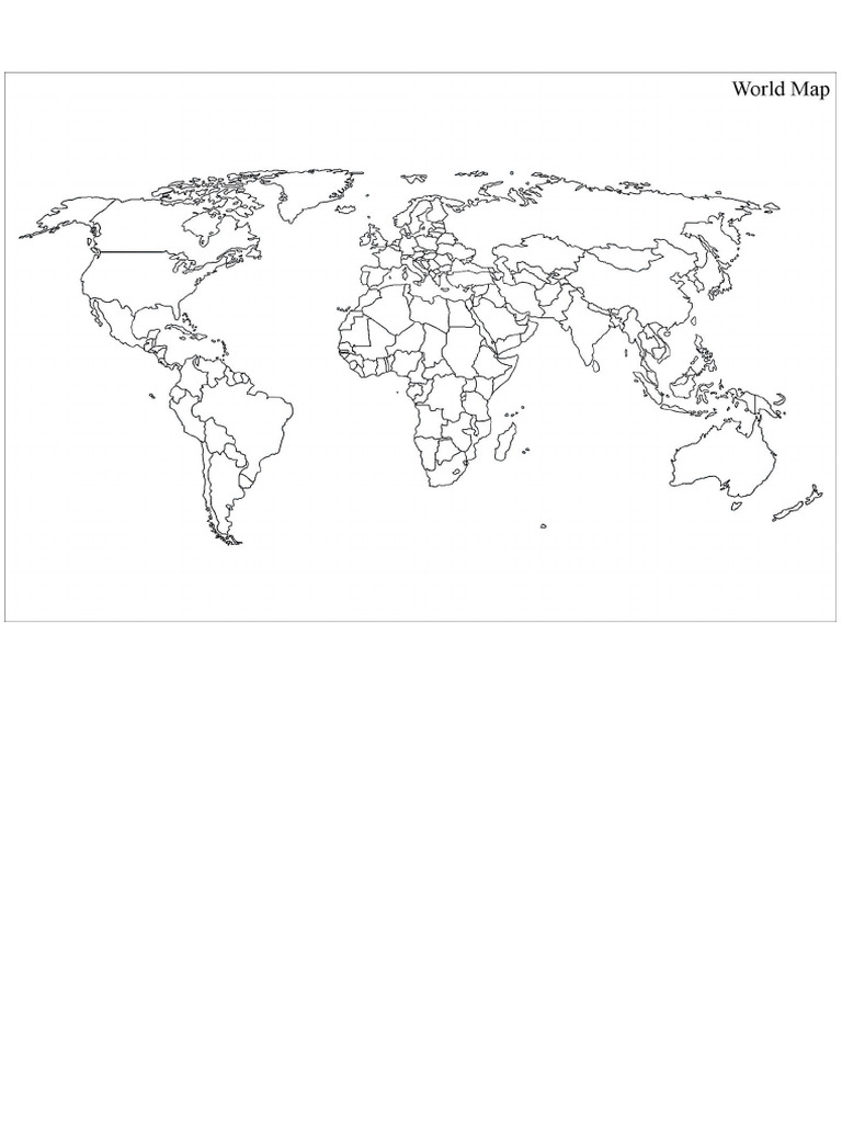 World Map With Countries Without Labels | PDF