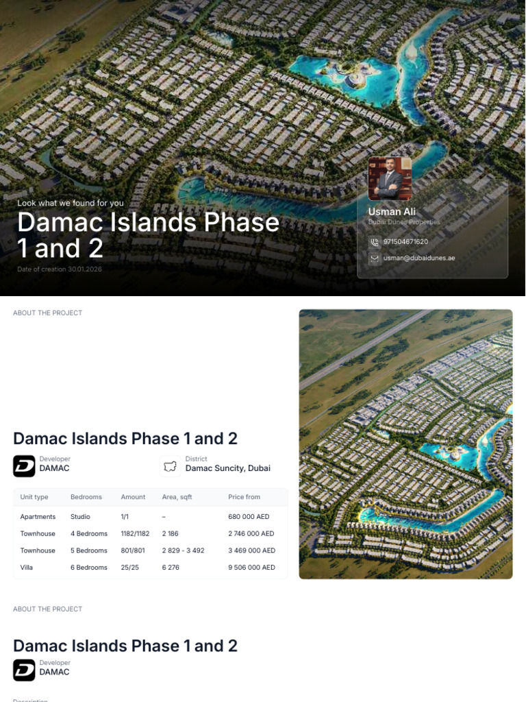 Damac Islands Phase 1 and 2 42cb41e2937068 | PDF | Dubai
