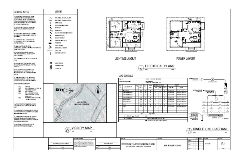 Electrical Plans: Lighting Layout Power Layout | PDF | Mains ...