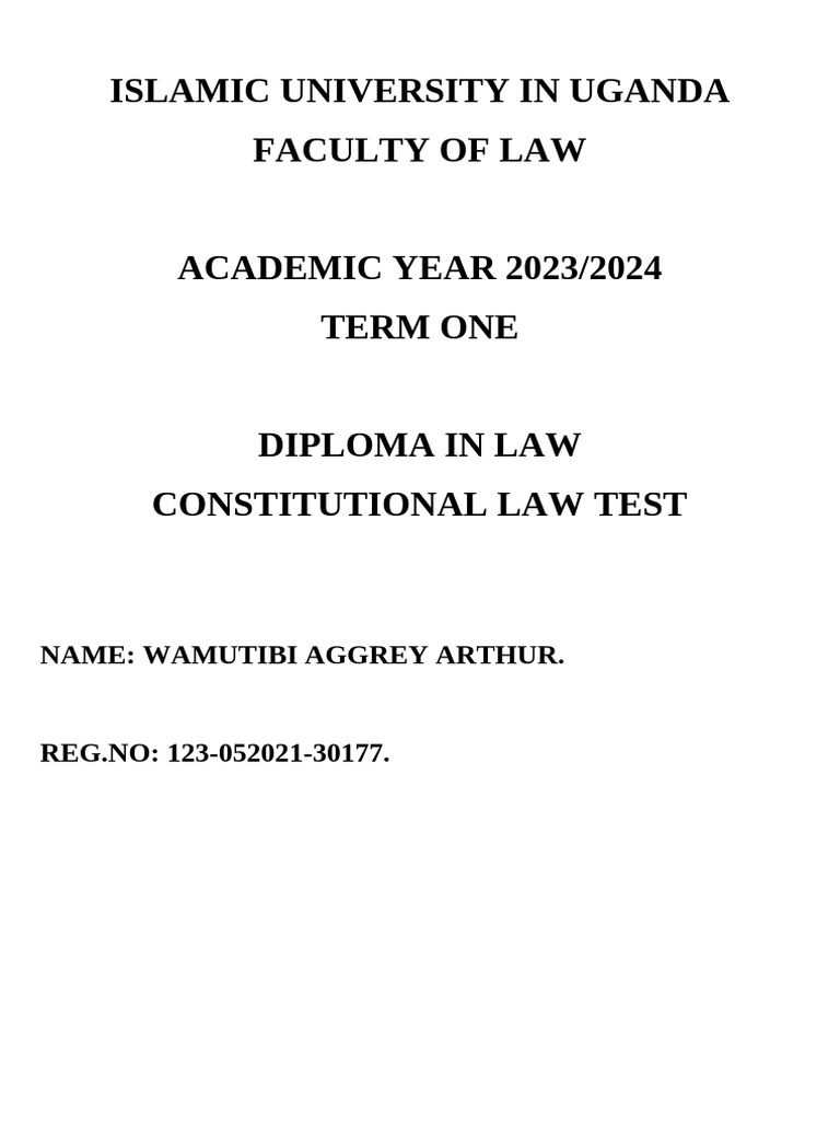 Constitutional Law Test | PDF | Constitution | Constitutional Law