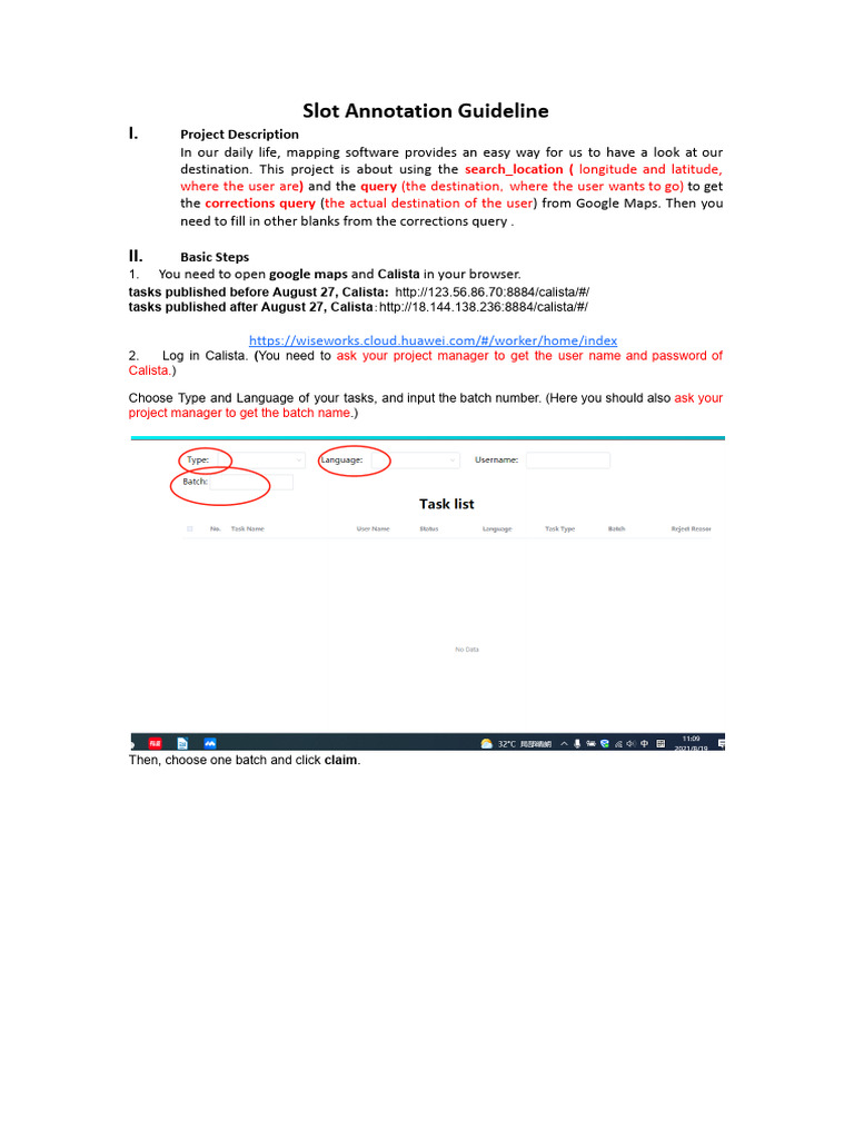 Slot annotation guideline-Calista platform.docx | PDF | Language ...
