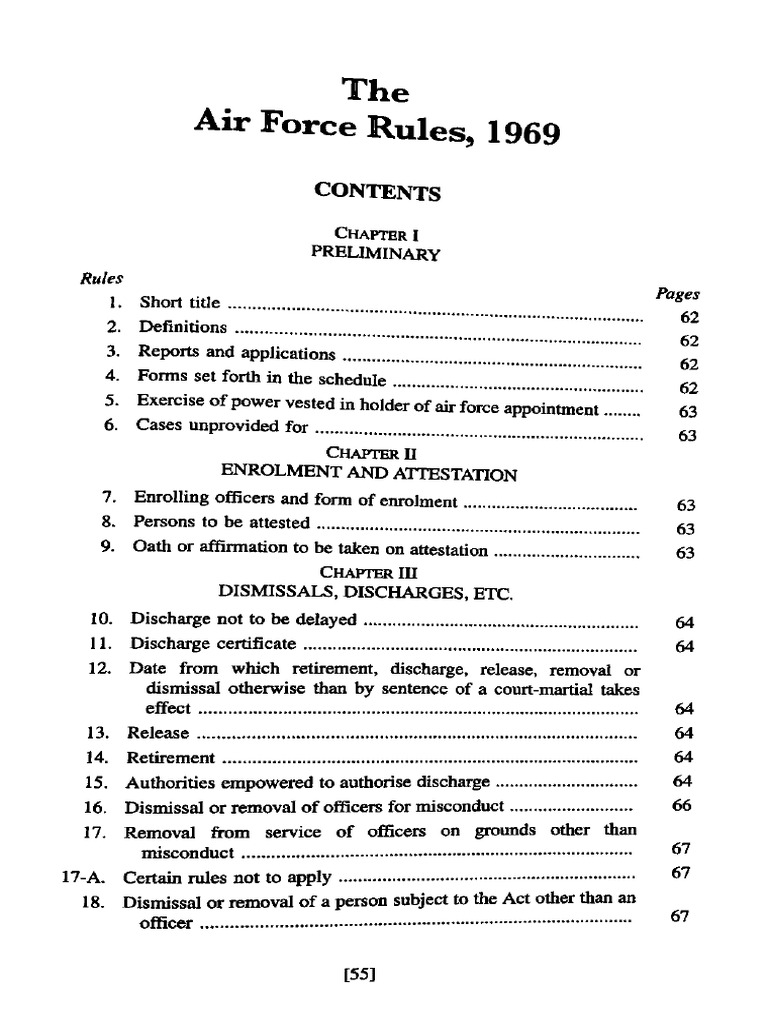 Air Force Rules, 1969 | PDF
