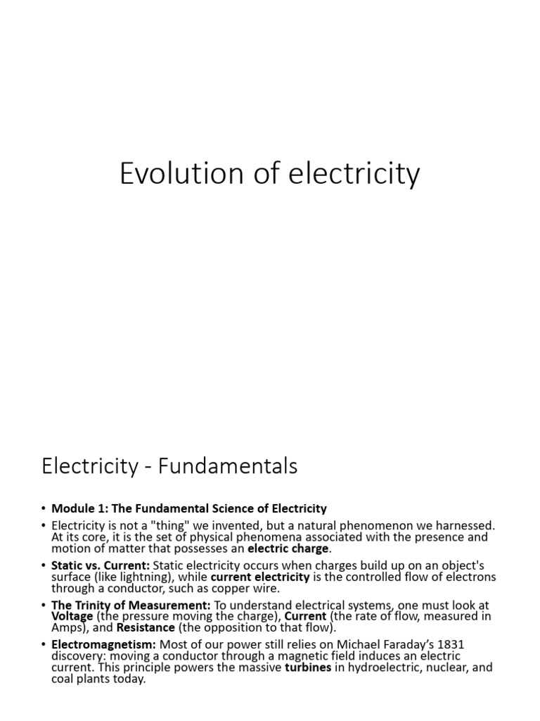 Evolution of Electricity | PDF | Electricity | Alternating Current