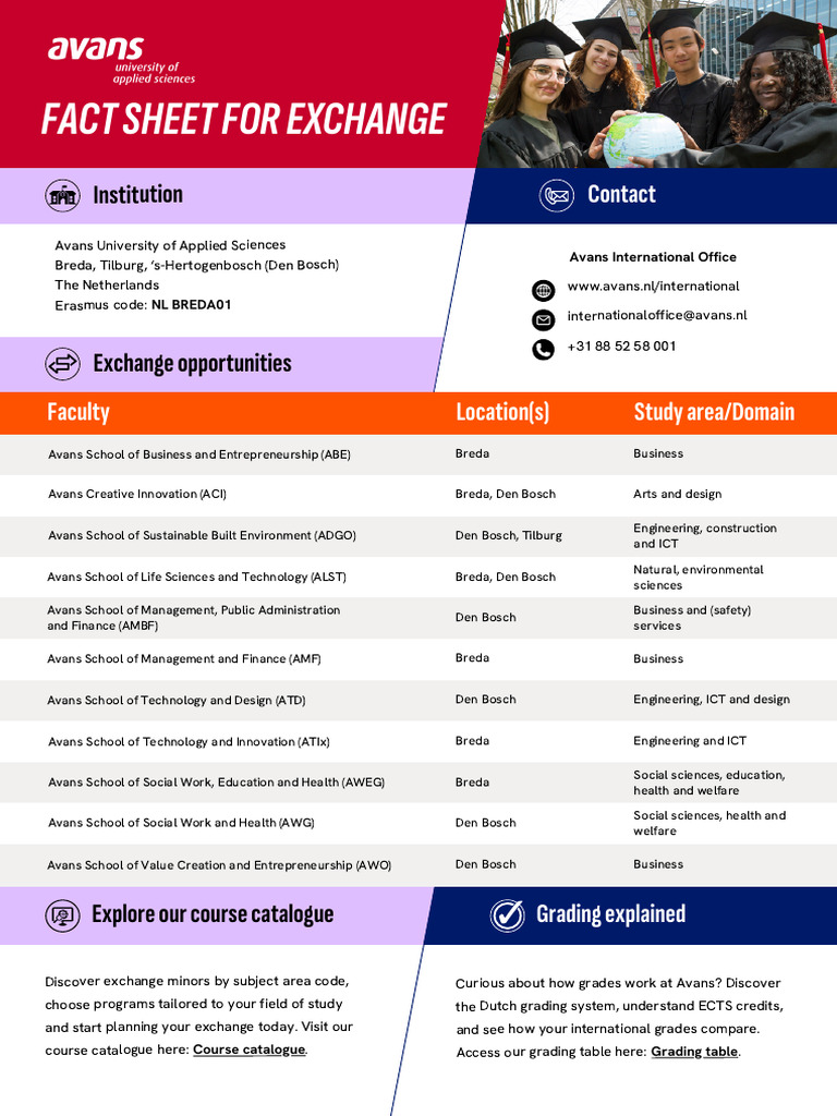 Avans Factsheet Exchange | PDF