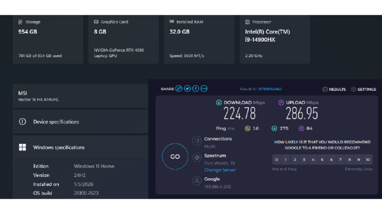 System Info and Speed Test | PDF