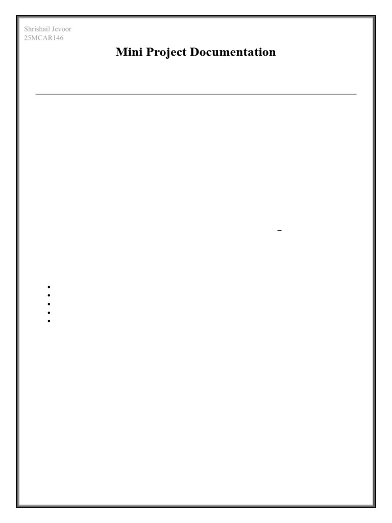 Mini Project Documentatio1 | PDF | Java (Programming Language) | Databases