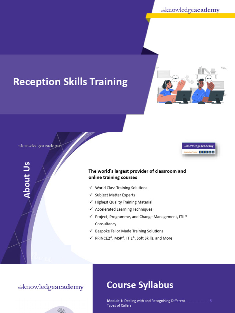 Reception Skills Training | PDF | Communication | Nonverbal Communication