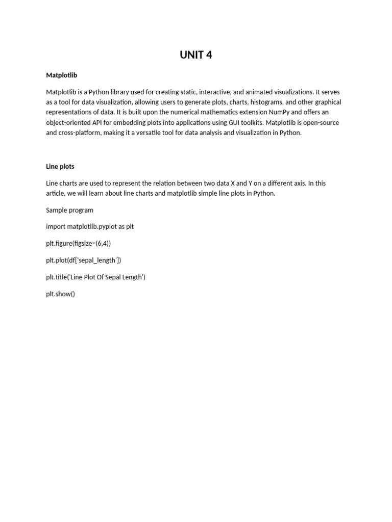 Unit 4 | PDF | Pie Chart | Scatter Plot