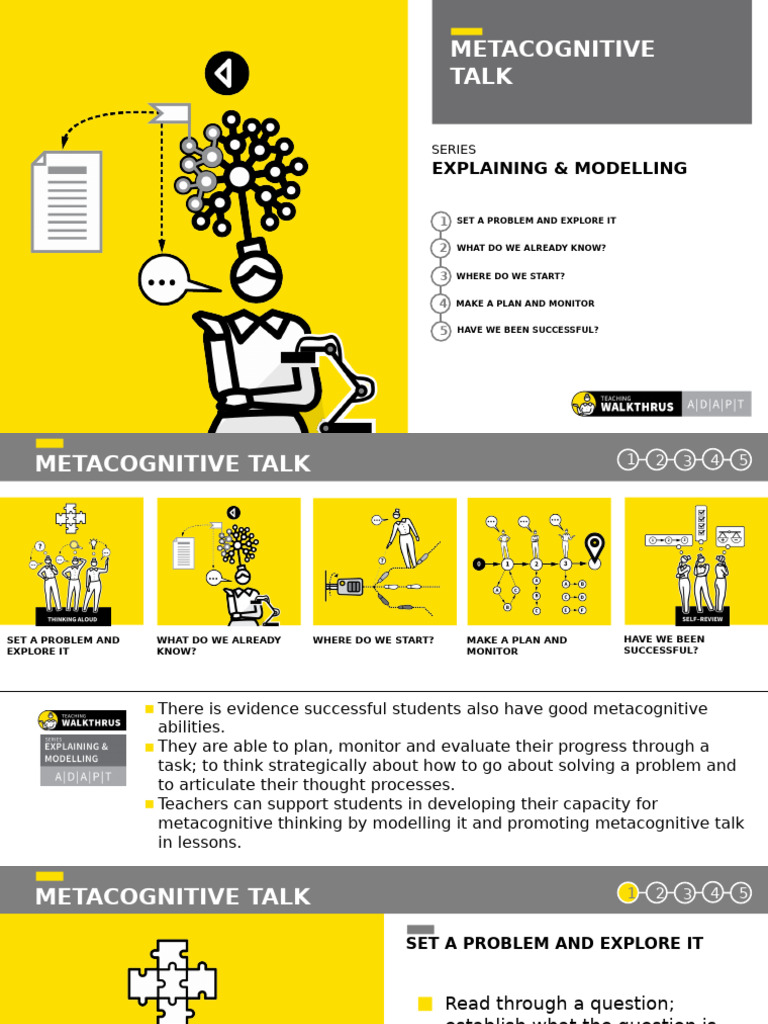 Metacognitive Talk Slides | PDF | Metacognition | Thought