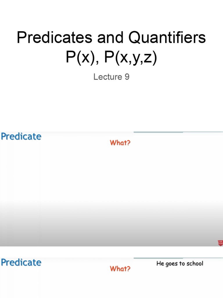 Predicate Quantifiers | PDF