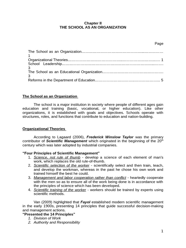 G1 - The School As An Organization | PDF | Bureaucracy | Hierarchy
