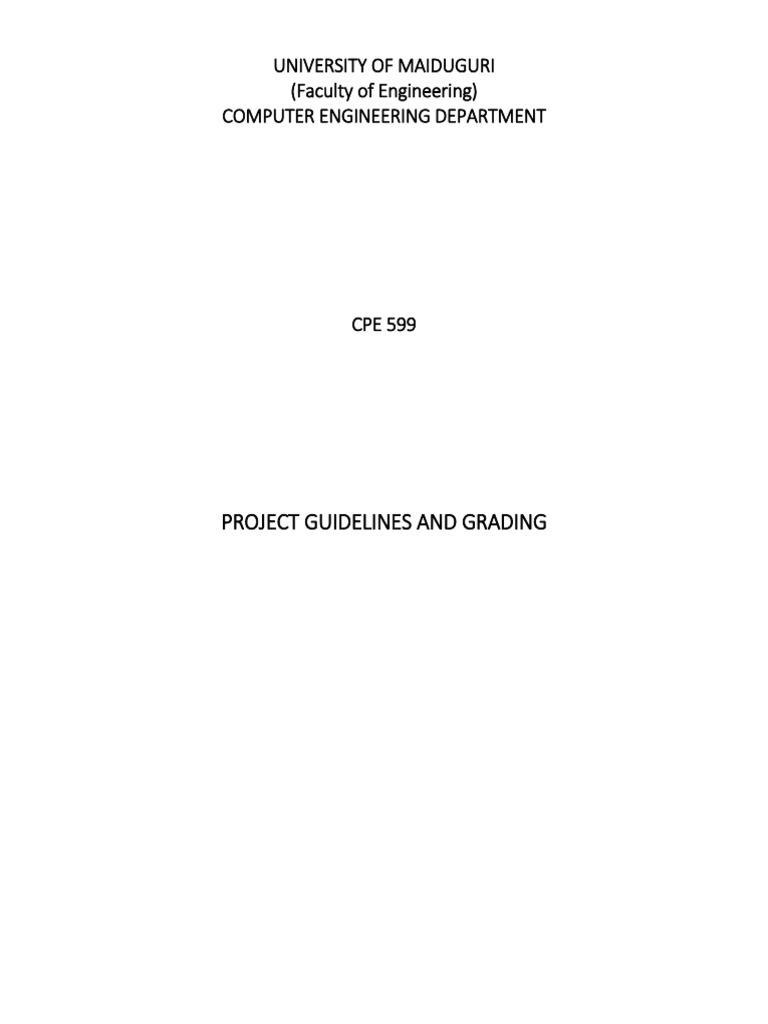 Project Guidelines and Grading | PDF