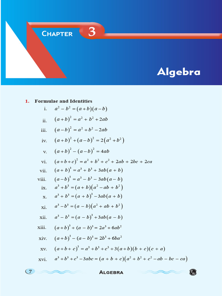 RRB ALP Algebra Formulas PDF | PDF | Quadratic Equation | Zero Of A ...