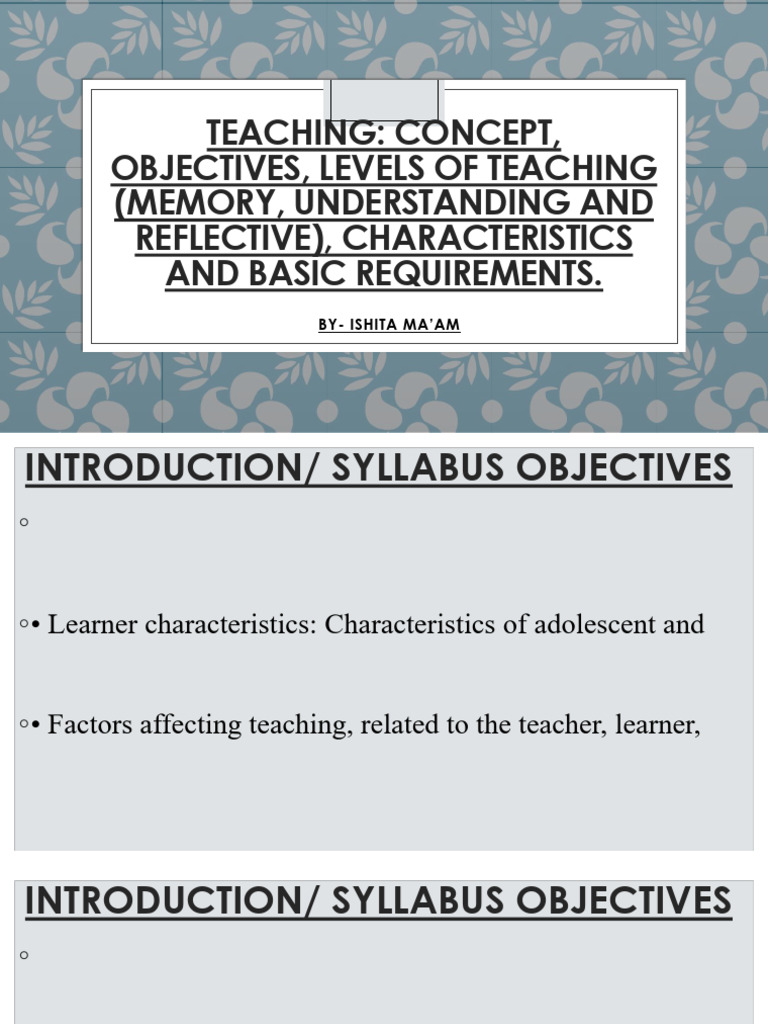 Teaching Aptitude Class 1 1762152270 | PDF | Learning | Teachers