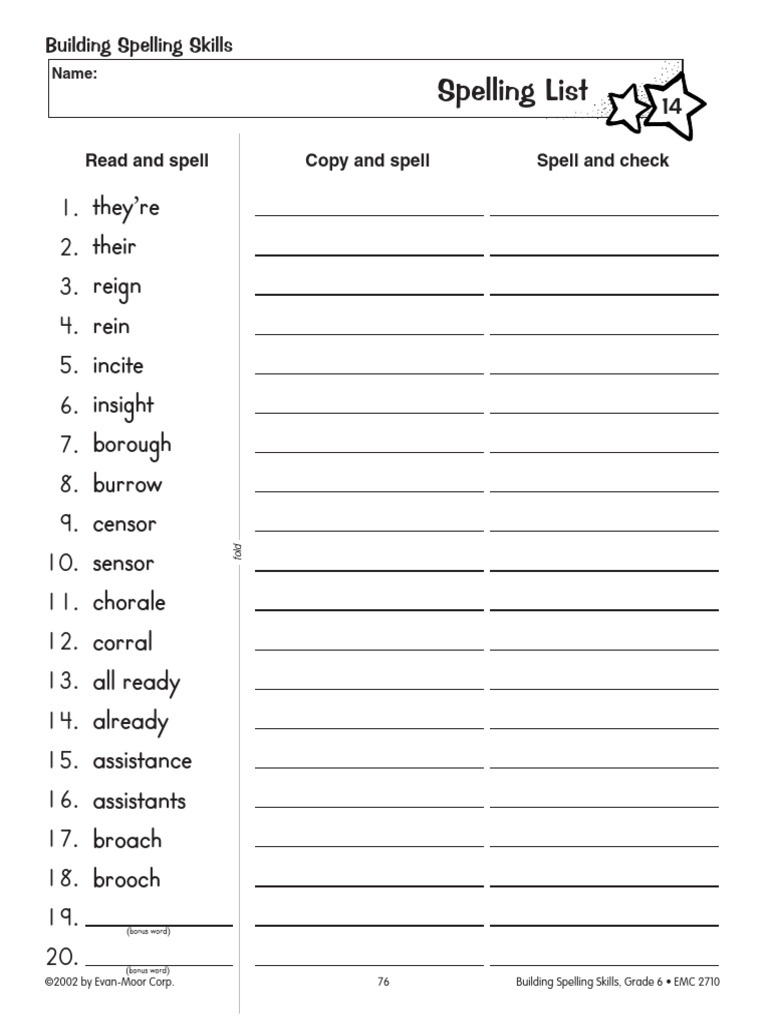 Spelling 14 | PDF