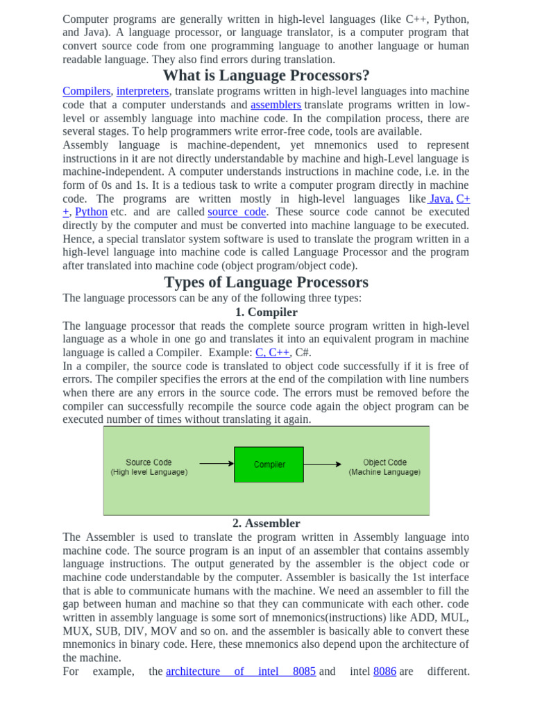 Compiler, Interpreter, Assembler | PDF | Assembly Language | Source Code