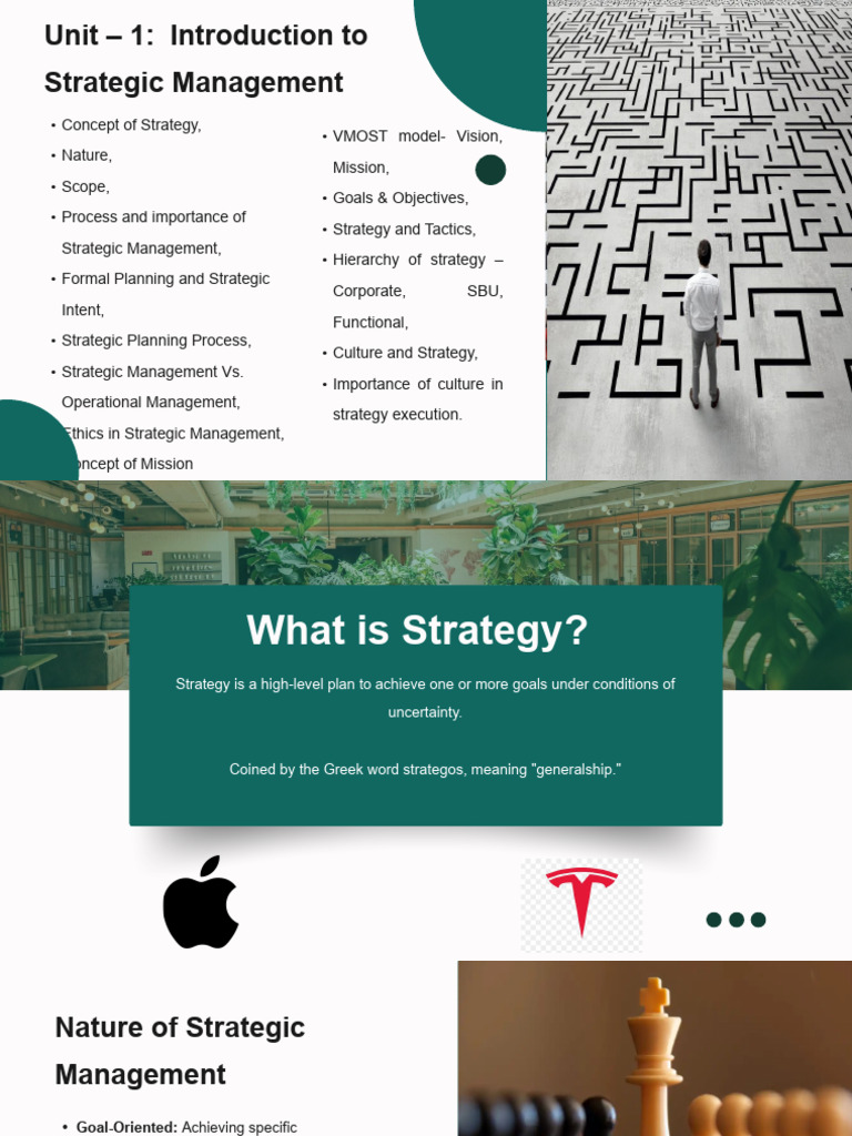 Strategic Mangement Notes | PDF | Strategic Management | Swot Analysis
