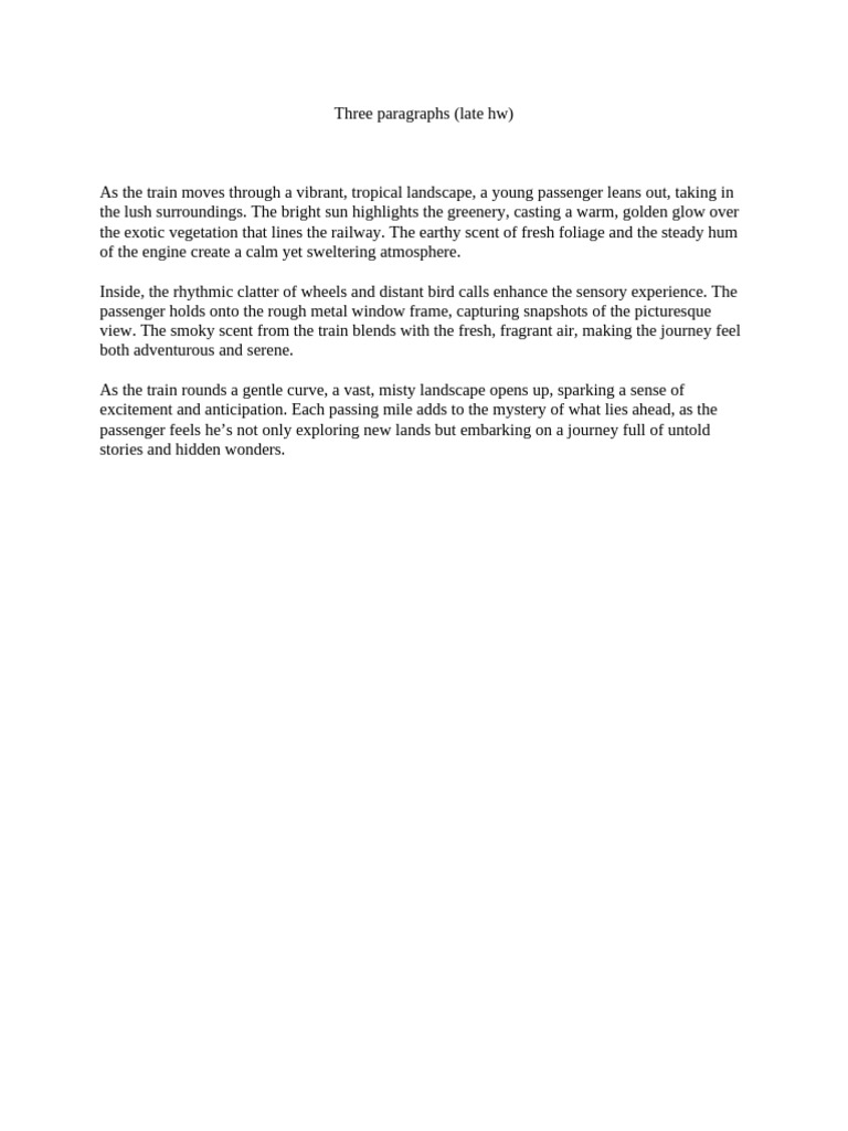 Three Paragraphs | PDF