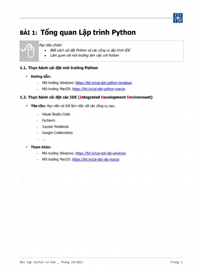 Bai Tap 01 | PDF