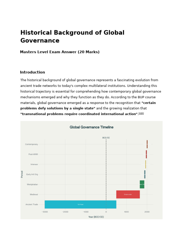 Historical Background of Global Governance | PDF | Global Governance ...