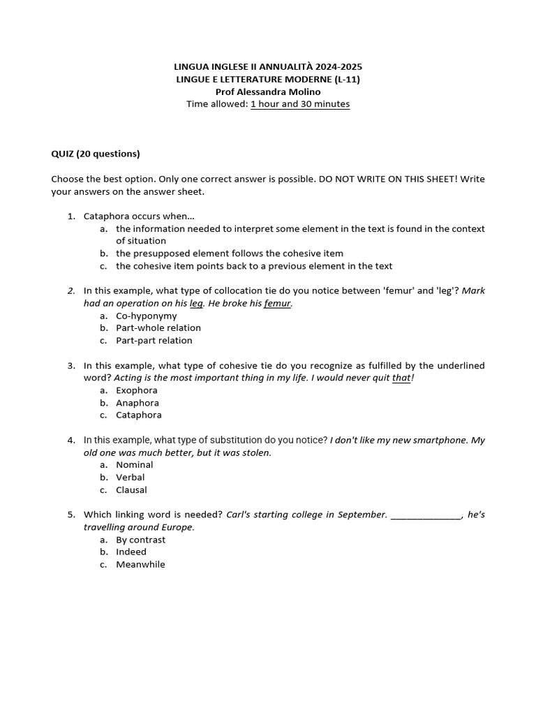Task1 Exam Sheet With Sample Questions | PDF | Clothing | Language ...