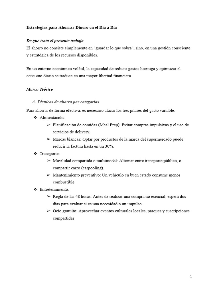 __Estrategias para Ahorrar Dinero en el Día a Día | PDF | Ahorro | Cupón