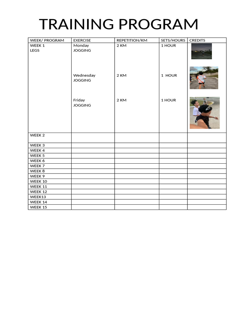 Sample Training Program | PDF