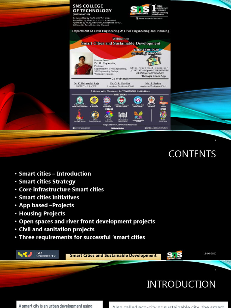 Smartcitiesandsustainabledevelopment 200618085358 | PDF