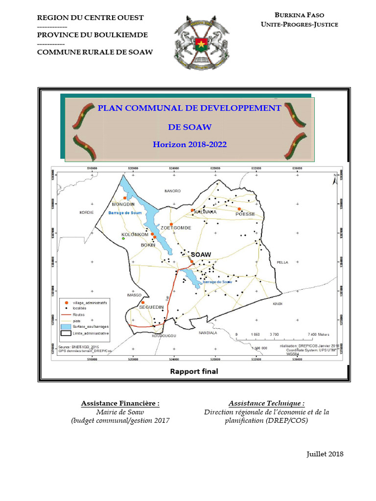 Plan Communal de Developpement de Soaw 2018 2022 Version Finale | PDF ...