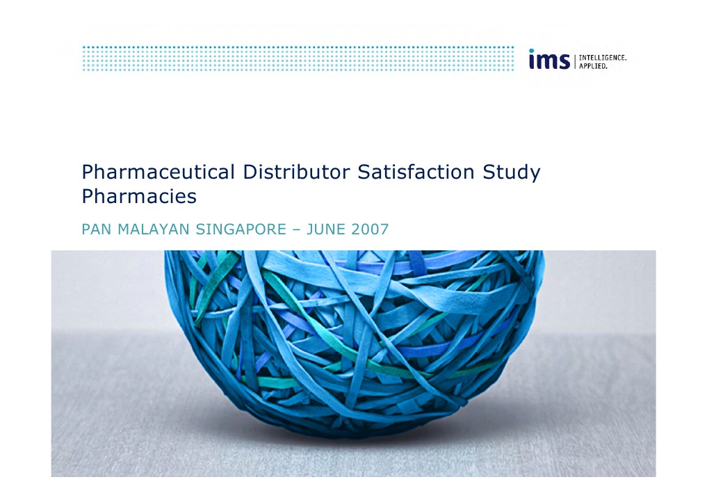 Distributor Satisfaction in Singapore | PDF | Pharmacy | Pharmacist