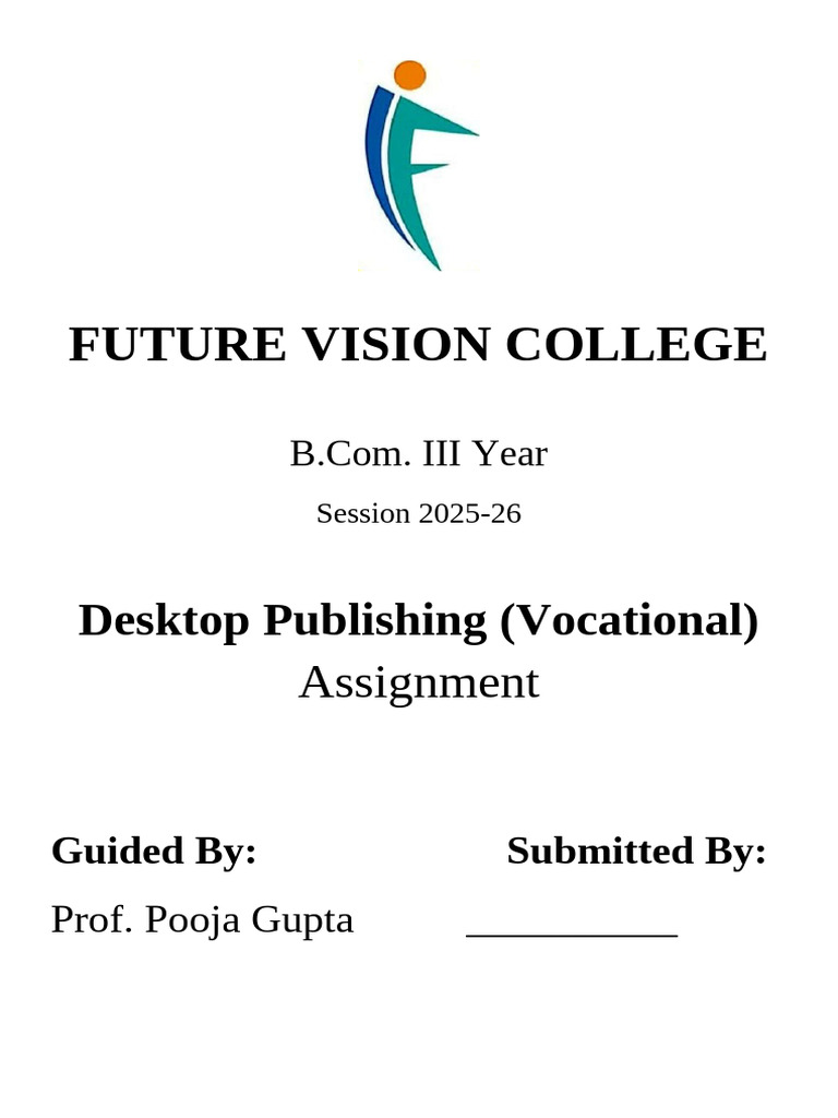 Assignment DTP-III Year-1 | PDF
