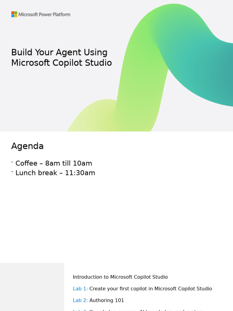 Microsoft Copilot Studio - Workshop | PDF | Artificial Intelligence ...