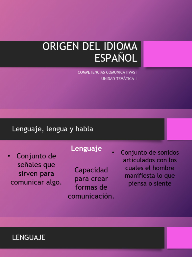 Origen Del Idioma Español | PDF | Lengua española | Lingüística