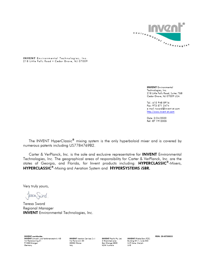 Vendor Sole Source Letter - S20-0289 | PDF