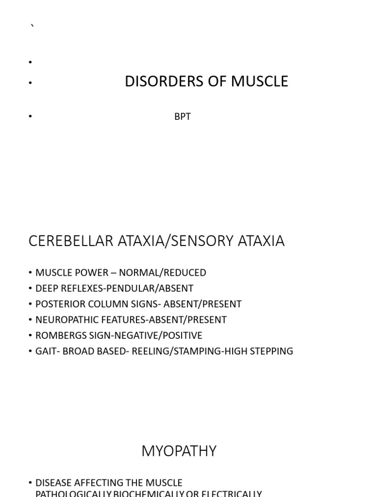 Presentation1MUSCLE DISORDERS | PDF | Muscular Dystrophy | Diseases And ...