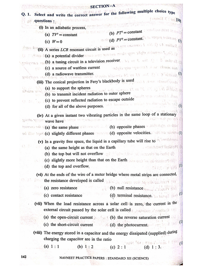 Phy Practice Paper4 | PDF