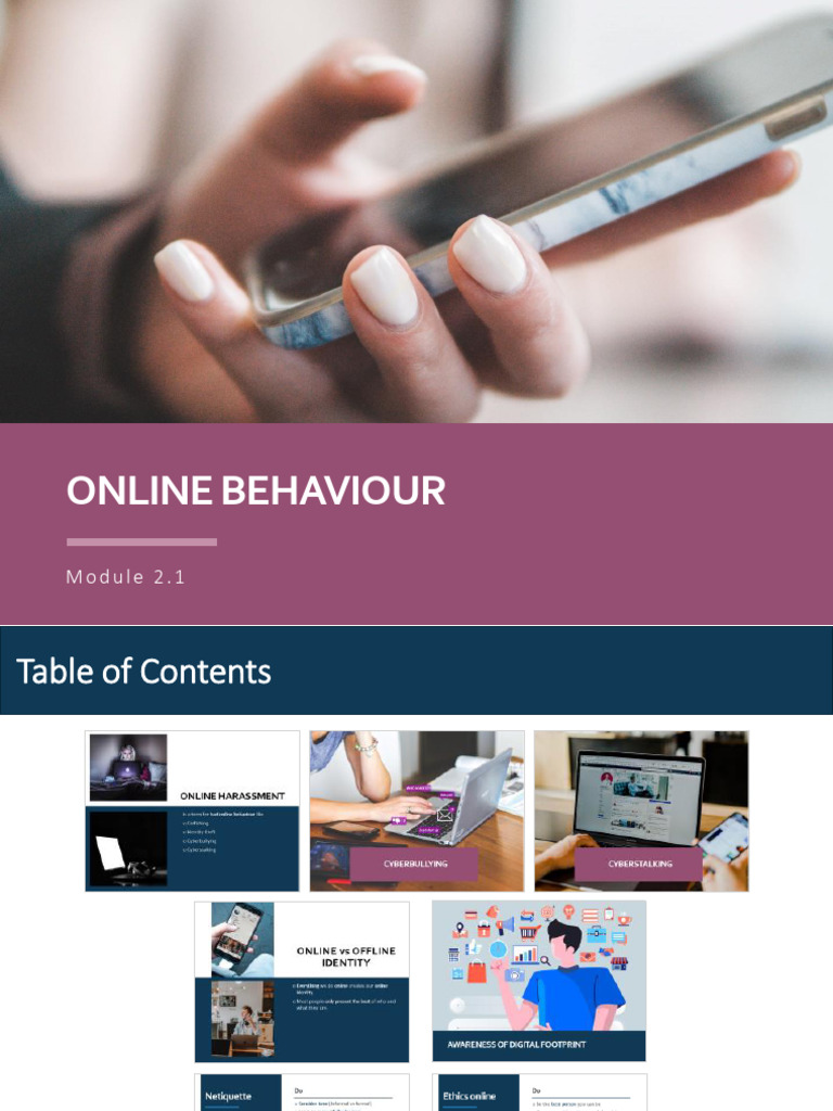 2 1 Online Behaviour | PDF | Cyberbullying | Cyberspace