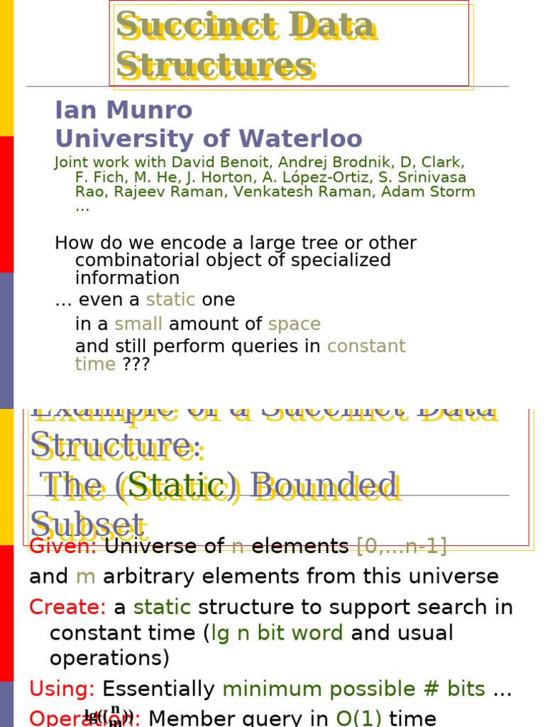 Succinct Data Structures | PDF | Algorithms And Data Structures ...