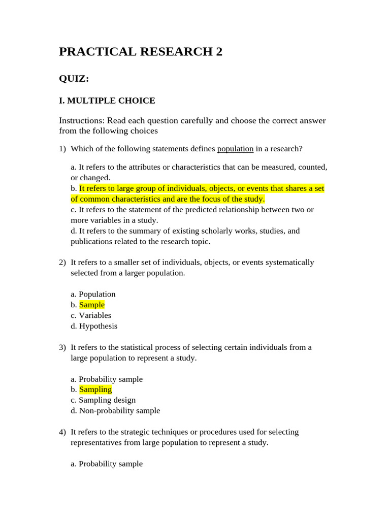 PR2 - Module 7 - Quiz | PDF | Sampling (Statistics) | Evaluation Methods