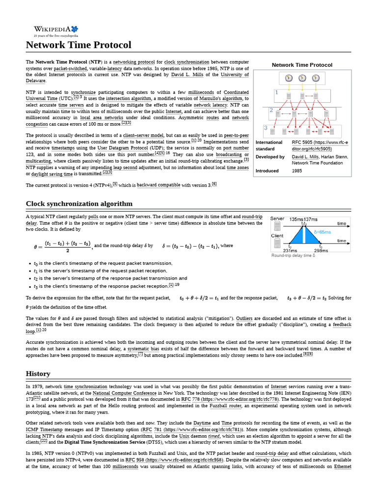 Network Time Protocol | PDF | Computing | Computer Science