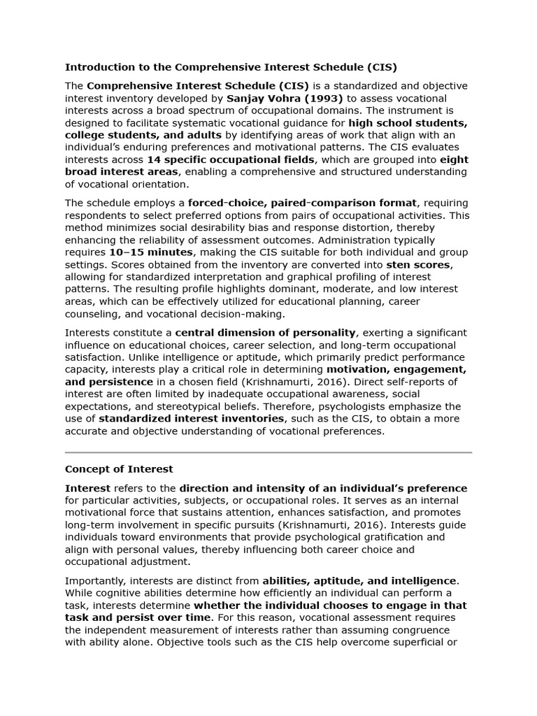 Introduction To The Comprehensive Interest Schedule | PDF | Self ...