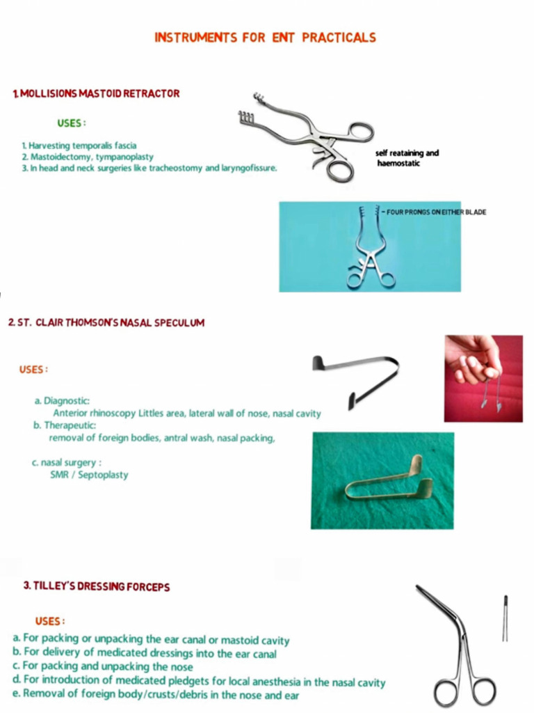 ENT Opd Instruments | PDF