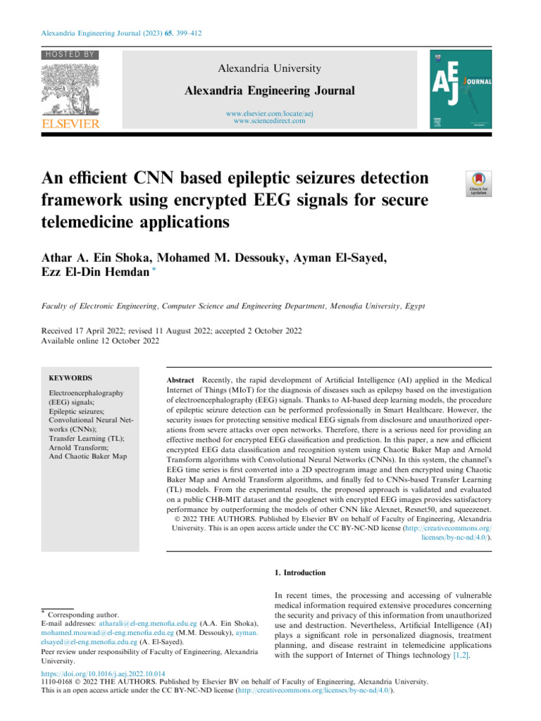 CNN Based Epileptic Seizures Detection | PDF | Electroencephalography ...