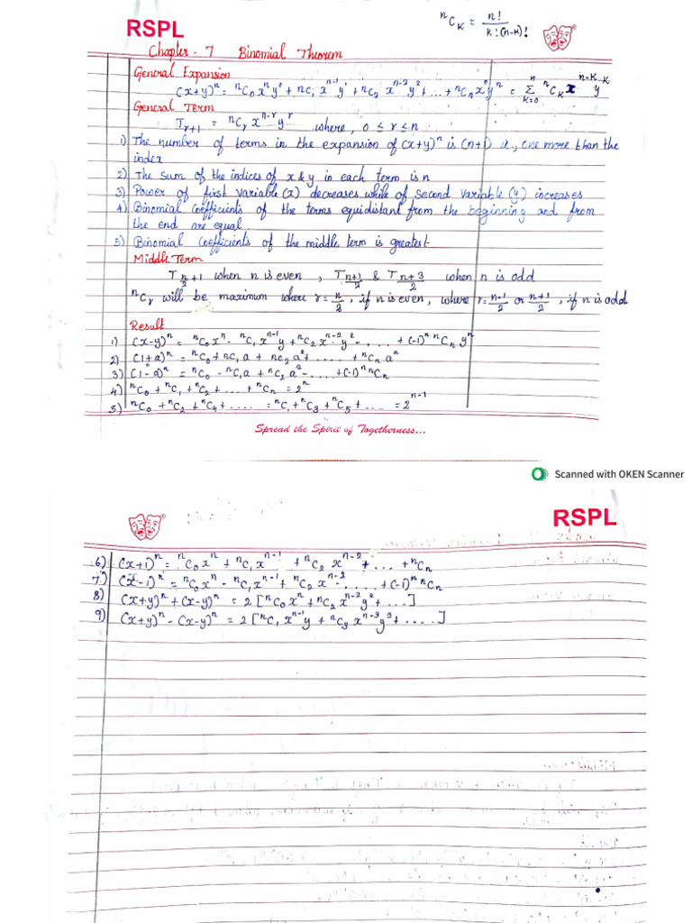 Math Notes | PDF