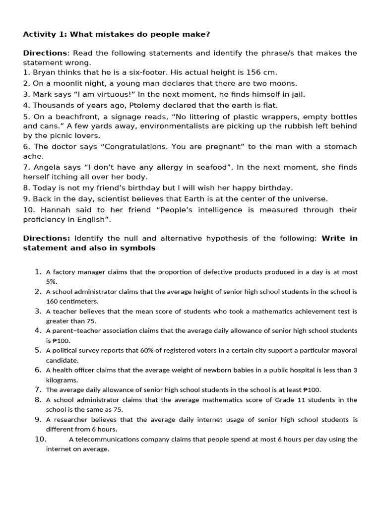 Activity 1 | PDF