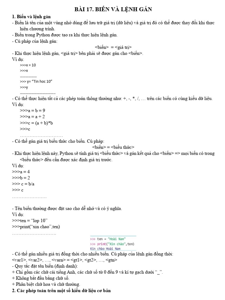 BÀI 17 (1) | PDF