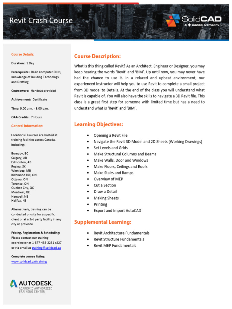 2.20 Revit Crash Course | PDF | Autodesk Revit | Computer Aided Design