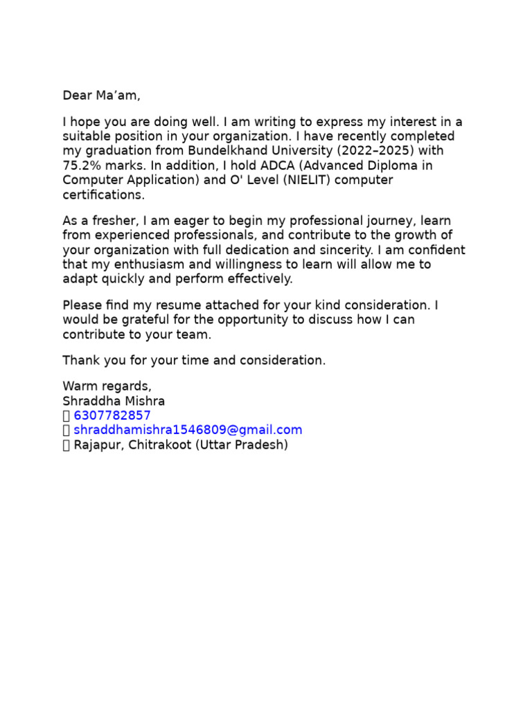 Dear Ma’am, | PDF